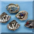 D14. Fish-shaped cloisonne trinket boxes. 